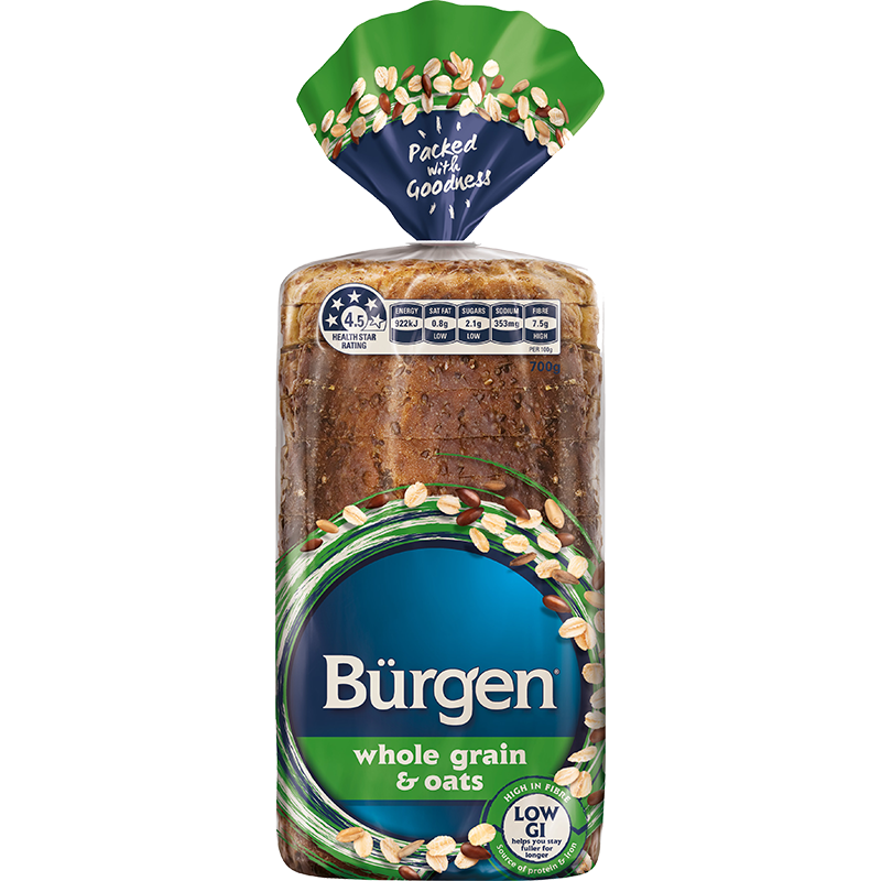 Burgen Wholegrains Oats Bread Gi Foundation